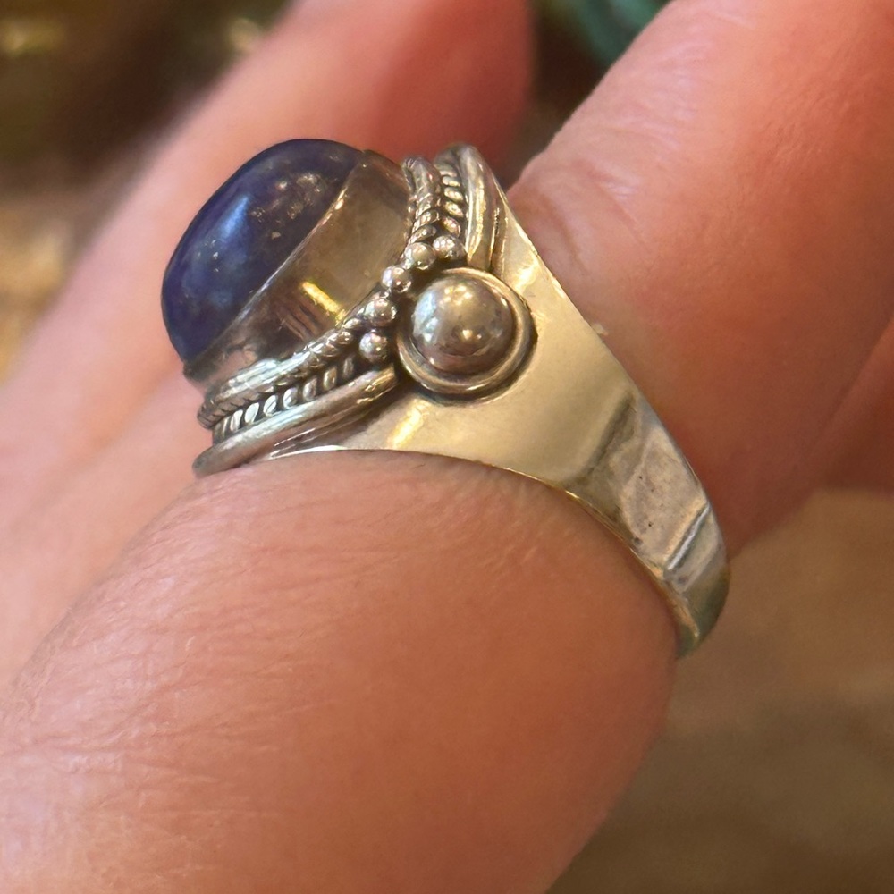Lapis Bali 925 Solid Sterling Silver Ring - image 3